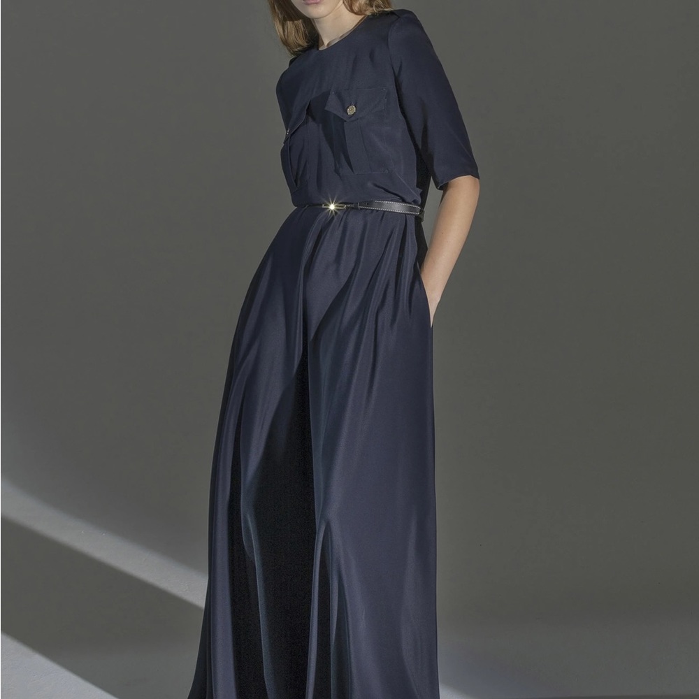 New Les Copains maxi dress silk blend. Size 6 or 42. Made in Italy - Picture 6 of 13